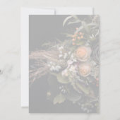 Invitation Green Fall Floral Baptism  (Dos)