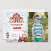 Invitation Green Farm, fête d'anniversaire (Devant)