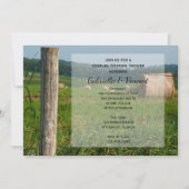 Invitation Green Farm Pastures Country Couples Wedding shower (Devant)