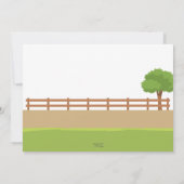 Invitation Green Farm Tracteur fête d'anniversaire, n'importe (Dos)