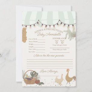 Invitation Green Farmers Market Farm Conseil frais pour bébé