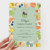 Invitation Green Farmers Market Organic Farm Fresh Birthday