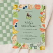 Invitation Green Farmers Market Organic Farm Fresh Birthday