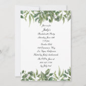 Invitation Green Feuille Green Foliage Bachelorette Party (Devant)