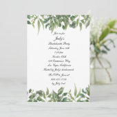 Invitation Green Feuille Green Foliage Bachelorette Party (Debout devant)
