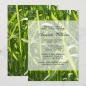 Invitation Green Field Grass Fête des mariées extérieure (Devant / Derrière)