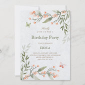 Invitation Green floral  (Devant)