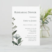 Invitation Green Floral Botanical Wedding (Debout devant)