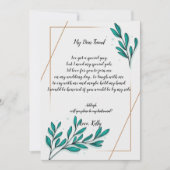 Invitation Green Floral Gold     Foilwill sera ma femme de ch (Devant)