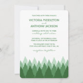 Invitation Green Forest Range Mariage de bois (Devant)