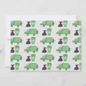 Invitation Green Garbage Truck Recycle Boy Anniversaire (Dos)