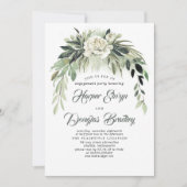 Invitation Green Garland Parti d'engagement Vintage (Devant)