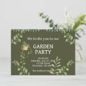 Invitation Green Garten Party (Debout devant)