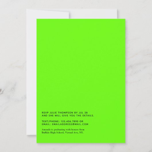 Invitation Green Geometry Virtual Graduation Party (Dos)