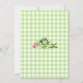 Invitation Green Gingham Locally Grown Baby Shower (Dos)
