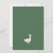 Invitation Green Gingham Silly Goose Birthday (Dos)