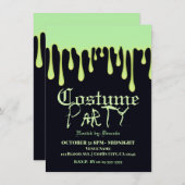 Invitation Green Glow Driving Halloween Costume Party (Devant / Derrière)