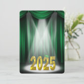 Invitation Green & Gold 2025 Graduation en vedette (Debout devant)