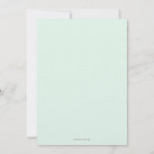 Invitation Green Gold Baby Boy Baptême 1er anniversaire (Dos)