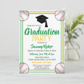 Invitation Green & Gold Baseball Party (Debout devant)
