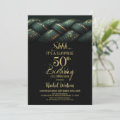 Invitation Green Gold Braid Surprise 50e anniversaire (Debout devant)