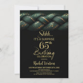 Invitation Green Gold Braid Surprise 65e anniversaire (Devant)