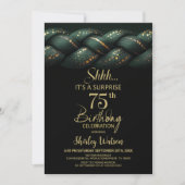 Invitation Green Gold Braid Surprise 75e anniversaire (Devant)