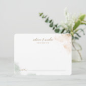 Invitation Green Gold Eucalyptus Conseils et voeux pour marié (Debout devant)