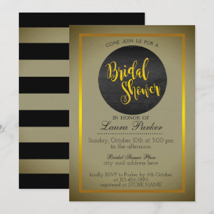 Invitation Green Gold Fête des mariées Vintage Classic