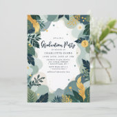 Invitation Green Gold Finance Business Photo Graduation (Debout devant)