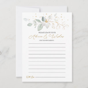 Invitation Green Gold Foliing Conseils et souhaits pour les n