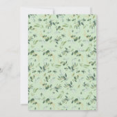 Invitation Green Gold Jungle Baby Elephant 2e anniversaire (Dos)