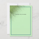 Invitation Green Gold Parties scintillant et Red Apple joyeus (Dos)