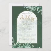 Invitation Green Gold PHOTO Mariage Inviter LeahG (Devant)
