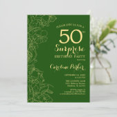 Invitation Green Gold Surprise 50e anniversaire (Debout devant)