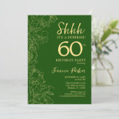 Invitation Green Gold Surprise 60e anniversaire (Debout devant)