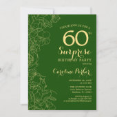 Invitation Green Gold Surprise 60e anniversaire (Devant)