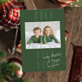 Invitation Green Ho Ho Ho et Noël photo