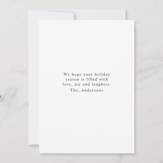 Invitation Green Ho Ho Ho et Noël photo (Dos)