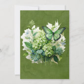 Invitation Green Hydrangea Butterfly Bachelorette (Dos)