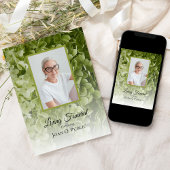 Invitation Green Hydrangea Floral Living Funeral Party