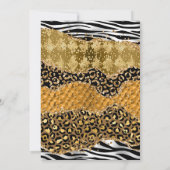 Invitation Green Jungle Safari Parties scintillant Mariage d' (Dos)