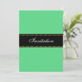 Invitation Green Lanterns Gold Black Anniversaire (Debout devant)