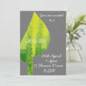Invitation Green leaf éco nature jardin fonction (Debout devant)