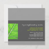 Invitation Green Leaf Nature Holistic Spa Photo Party Invitat (Dos)