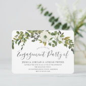 Invitation Green Leaf Rustic Country Garden Engagement Party (Debout devant)
