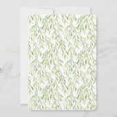 Invitation Green Leaves White Floral Love Bunny Wedding (Dos)