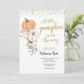 Invitation Green Little Citrouille est sur le chemin Invitati (Debout devant)