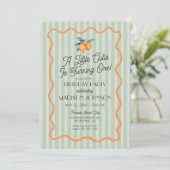 Invitation Green Little Cutie Pastel Citrus Thème Anniversair (Debout devant)