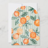 Invitation Green Little Cutie Sur Le Chemin Baby shower Citru (Dos)